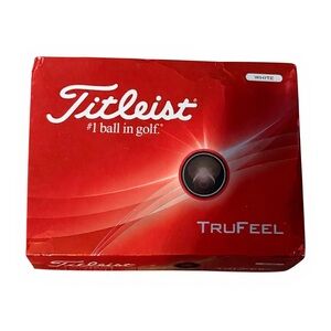 Titleist TruFeel Golf Ball Box - Red and White 12 White Golf Balls